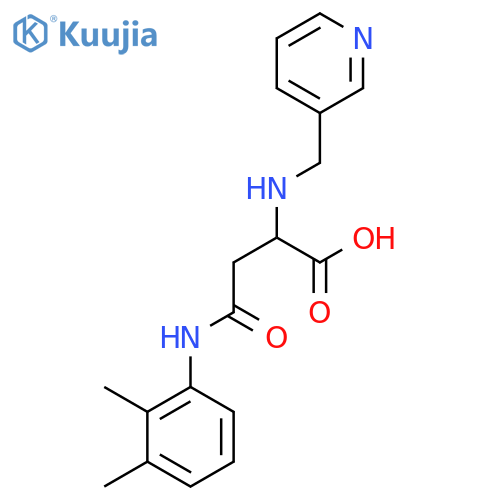 3-[(2,3-dimethylphenyl)carbamoyl]-2-{[(pyridin-3-yl)methyl]amino}propanoic acid structure