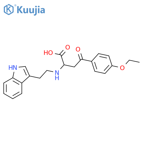 4-(4-ethoxyphenyl)-2-{[2-(1H-indol-3-yl)ethyl]amino}-4-oxobutanoic acid structure