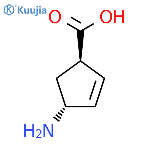 (-)-(1S,4R)-4-AMINOCYCLOPENT-2-ENECARBOXYLIC ACID structure