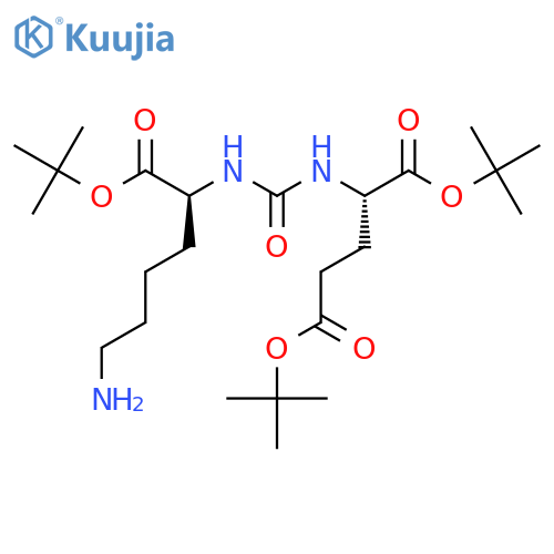 (S)-di-tert-butyl 2-(3-((S)-6-amino-1-(tert-butoxy)-1-oxohexan-2-yl)ureido)pentanedioate structure