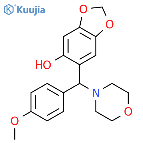6-((4-Methoxyphenyl)(morpholino)methyl)benzod1,3dioxol-5-ol structure
