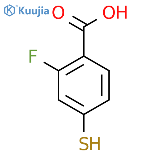 2-fluoro-4-sulfanyl-benzoic acid structure