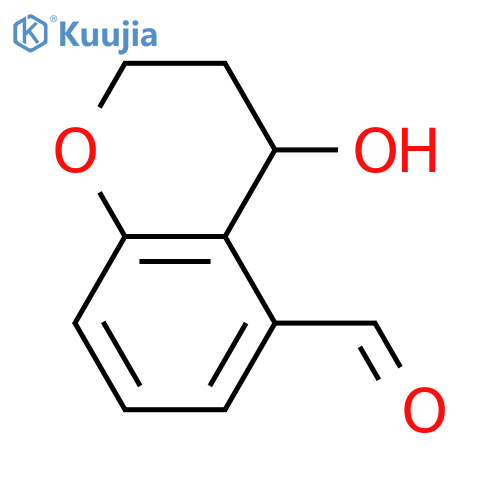 2H-1-Benzopyran-5-carboxaldehyde, 3,4-dihydro-4-hydroxy- structure