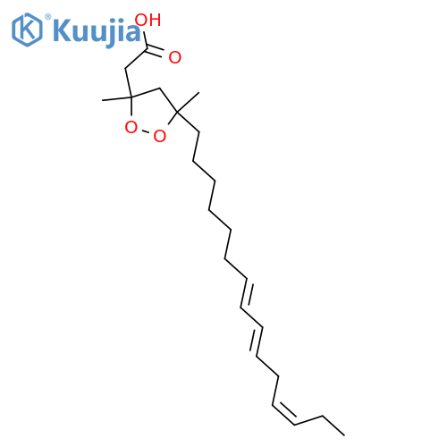 3,5-Dimethyl-5-(7,9,12-pentadecatrienyl)-1,2-dioxolane-3-acetic acid; (3R*,5S*,7'E,9'E,12'Z)-form structure
