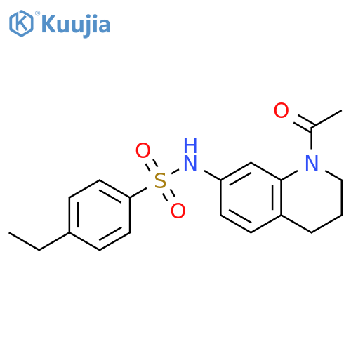 N-(1-acetyl-1,2,3,4-tetrahydroquinolin-7-yl)-4-ethylbenzene-1-sulfonamide structure
