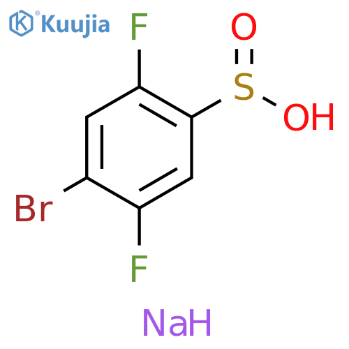 Benzenesulfinic acid, 4-bromo-2,5-difluoro-, sodium salt (1:1) structure