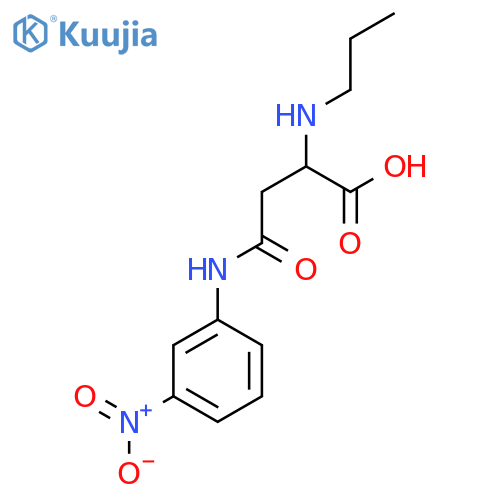 3-[(3-nitrophenyl)carbamoyl]-2-(propylamino)propanoic acid structure