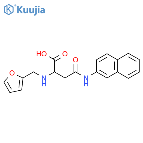 2-{[(furan-2-yl)methyl]amino}-3-[(naphthalen-2-yl)carbamoyl]propanoic acid structure