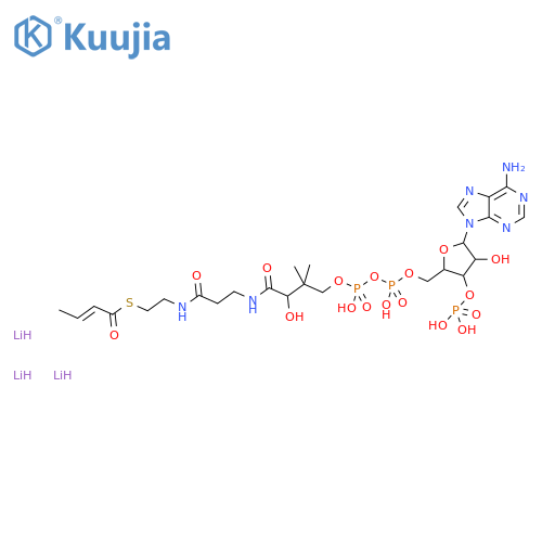 Coenzyme A, S-(2E)-2-butenoate, tetralithium salt (9CI) structure