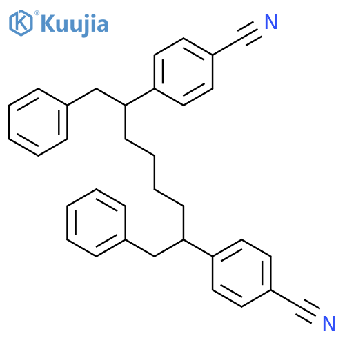 Benzonitrile,4,4'-[1,6-bis(phenylmethyl)-1,6-hexanediyl]bis- structure