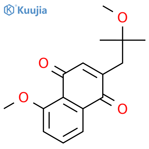1,4-Naphthalenedione, 5-methoxy-2-(2-methoxy-2-methylpropyl)- structure