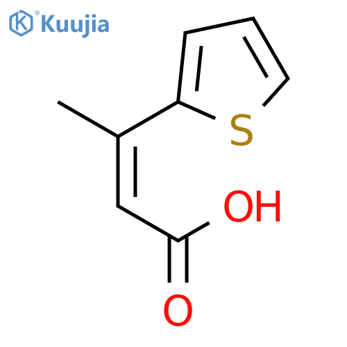 2-Butenoic acid, 3-(2-thienyl)-, (2E)- structure