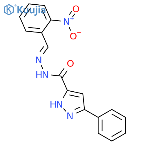 5-Phenyl-2H-pyrazole-3-carboxylic acid (2-nitro-benzylidene)-hydrazide structure