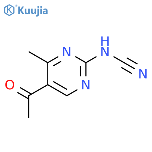 (5-Acetyl-4-methylpyrimidin-2-yl)cyanamide structure