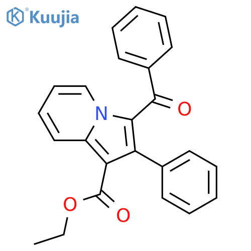 1-Indolizinecarboxylic acid, 3-benzoyl-2-phenyl-, ethyl ester structure