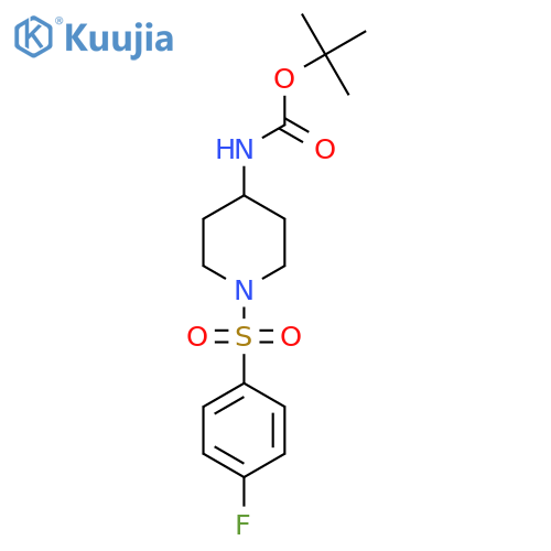 tert-Butyl (1-((4-fluorophenyl)sulfonyl)piperidin-4-yl)carbamate structure