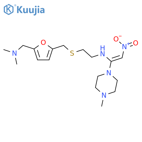 1-Piperazinemethanamine,N-[2-[[[5-[(dimethylamino)methyl]-2-furanyl]methyl]thio]ethyl]-4-methyl-a-(nitromethylene)- structure