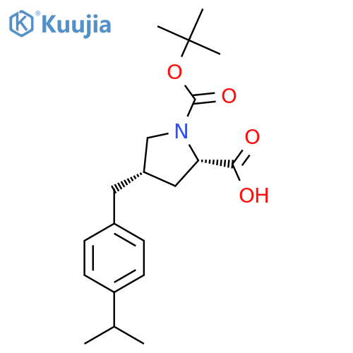 (2S,4S)-1-(Tert-Butoxycarbonyl)-4-(4-isopropylbenzyl)pyrrolidine-2-carboxylic acid structure