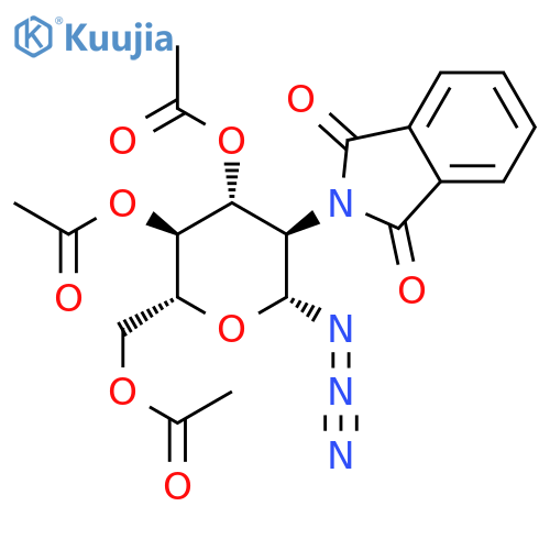 2-Deoxy-2-(1,3-dihydro-1,3-dioxo-2H-isoindol-2-yl)-β-D-glucopyranosyl azide 3,4,6-Triacetate structure