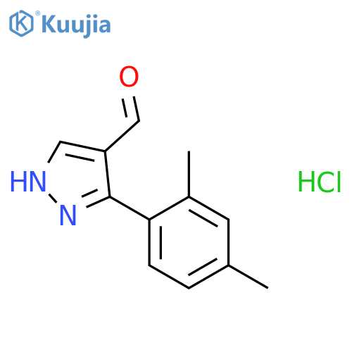 5-(2,4-Dimethylphenyl)-1H-pyrazole-4-carbaldehyde Hydrochloride structure