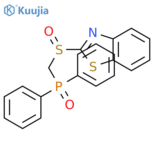 ((Benzo[d]thiazol-2-ylsulfinyl)methyl)diphenylphosphine oxide structure
