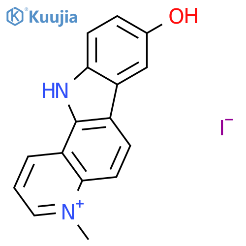 11H-Pyrido[3,2-a]carbazolium,8-hydroxy-4-methyl-, iodide (1:1) structure