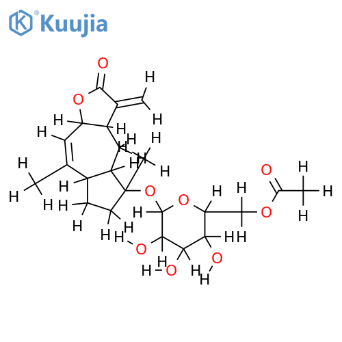 2-desacetoxygaillardin-4-O-beta-D-(6'-acetyl-glucopyranoside) structure