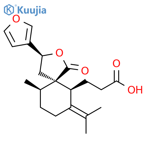 2-Oxaspiro[4.5]decane-6-propanoicacid, 3-(3-furanyl)-10-methyl-7-(1-methylethylidene)-1-oxo-, (3S,5R,6S,10R)- structure