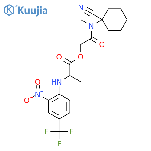[(1-Cyanocyclohexyl)(methyl)carbamoyl]methyl 2-{[2-nitro-4-(trifluoromethyl)phenyl]amino}propanoate structure
