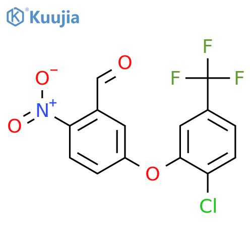 Benzaldehyde, 5-[2-chloro-5-(trifluoromethyl)phenoxy]-2-nitro- structure