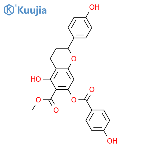 4',5,7-Trihydroxyflavan-6-carboxylic acid; (ξ)-form, 7-O-(4-Hydroxybenzoyl), Me ester structure