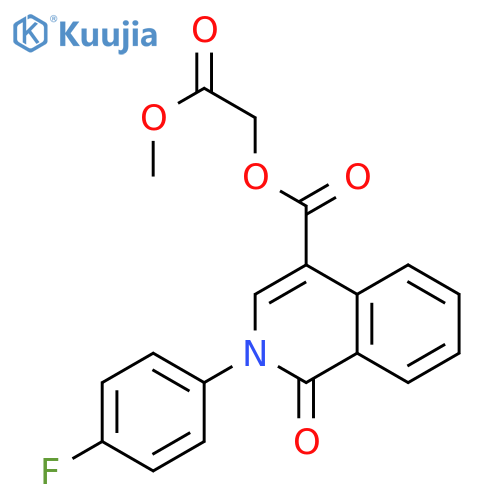 methyl 2-[2-(4-fluorophenyl)-1-oxo-1,2-dihydroisoquinoline-4-carbonyloxy]acetate structure