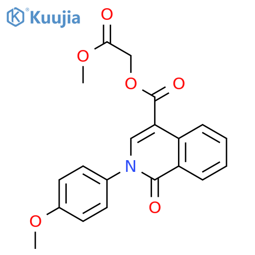 methyl 2-[2-(4-methoxyphenyl)-1-oxo-1,2-dihydroisoquinoline-4-carbonyloxy]acetate structure