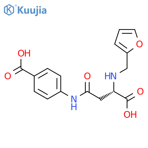 4-(3-carboxy-3-{[(furan-2-yl)methyl]amino}propanamido)benzoic acid structure