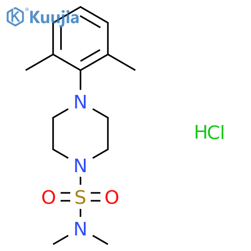 4-(2,6-dimethylphenyl)-N,N-dimethylpiperazine-1-sulfonamide hydrochloride structure
