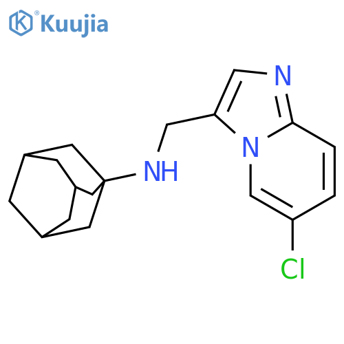 N-({6-chloroimidazo[1,2-a]pyridin-3-yl}methyl)adamantan-1-amine hydrochloride structure