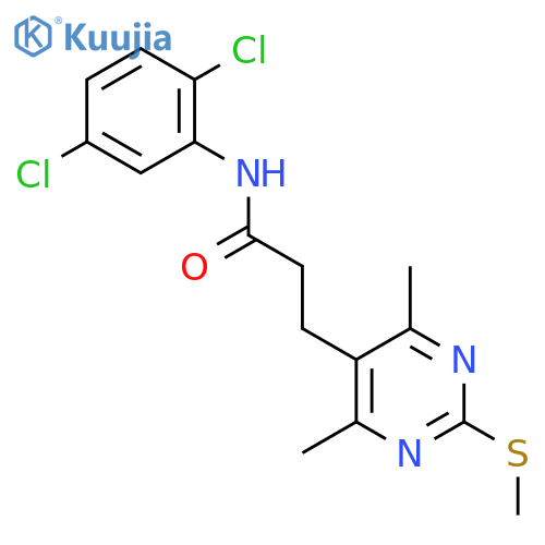 N-(2,5-Dichlorophenyl)-3-[4,6-dimethyl-2-(methylsulfanyl)pyrimidin-5-YL]propanamide structure