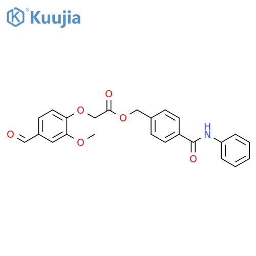 [4-[(Phenylamino)carbonyl]phenyl]methyl 2-(4-formyl-2-methoxyphenoxy)acetate structure