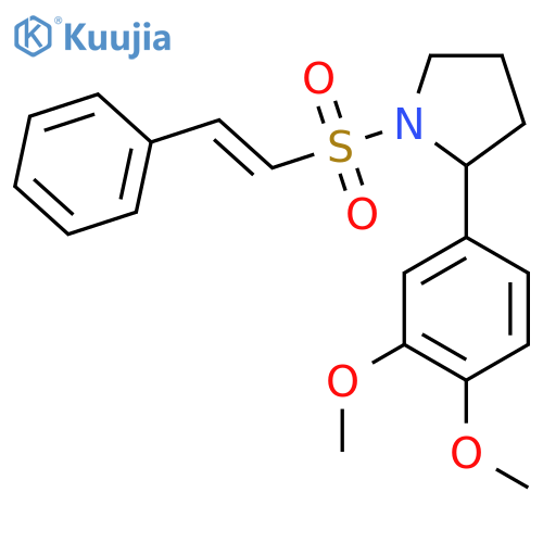 2-(3,4-Dimethoxyphenyl)-1-(2-phenylethenesulfonyl)pyrrolidine structure