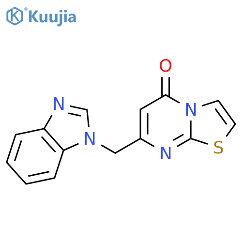 7-(1H-1,3-benzodiazol-1-yl)methyl-5H-1,3thiazolo3,2-apyrimidin-5-one structure