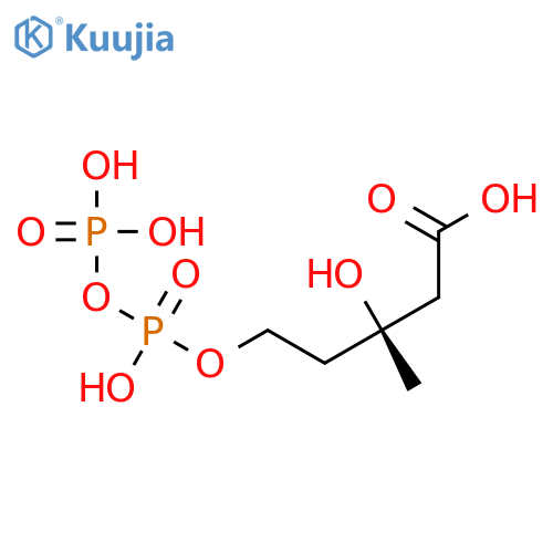 Pentanoic acid,3-hydroxy-5-[[hydroxy(phosphonooxy)phosphinyl]oxy]-3-methyl-, (3R)- structure