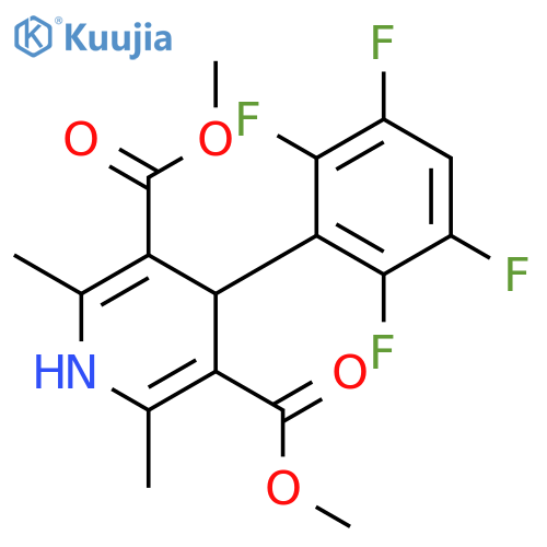 3,5-Pyridinedicarboxylic acid, 1,4-dihydro-2,6-dimethyl-4-(2,3,5,6-tetrafluorophenyl)-, dimethyl ester structure