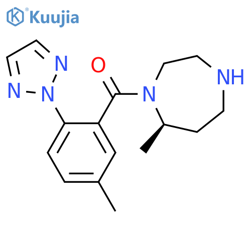(R)-(7-Methyl-1,4-diazepan-1-YL)(5-methyl-2-(2H-1,2,3-triazol-2-YL)phenyl)methanone structure
