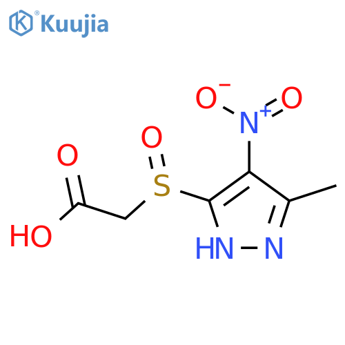 2-(3-methyl-4-nitro-1H-pyrazol-5-yl)sulfinylacetic acid structure