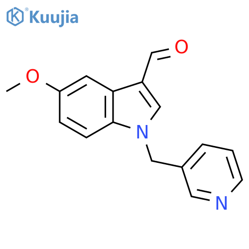 5-methoxy-1-[(pyridin-3-yl)methyl]-1H-indole-3-carbaldehyde structure