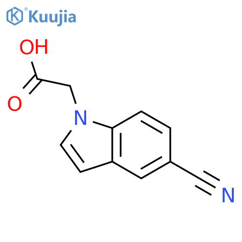2-(5-cyano-1H-indol-1-yl)acetic acid structure