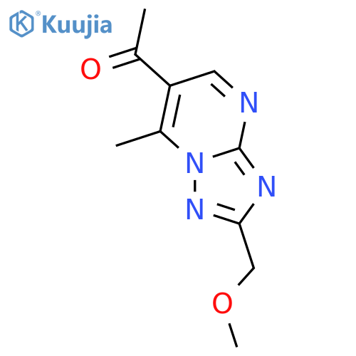1-2-(Methoxymethyl)-7-methyl1,2,4triazolo1,5-apyrimidin-6-ylethanone structure