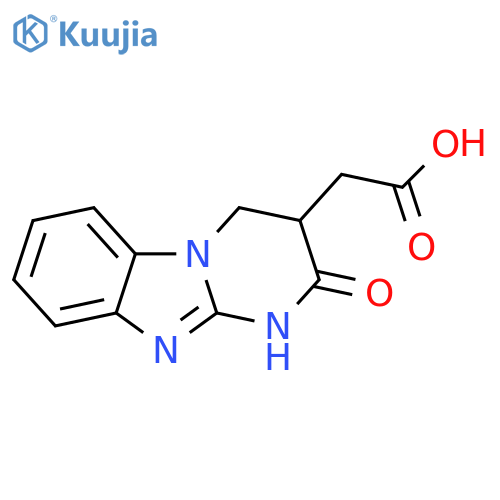 (2-oxo-1,2,3,4-tetrahydropyrimido[1,2-a]benzimidazol-3-yl)acetic acid structure