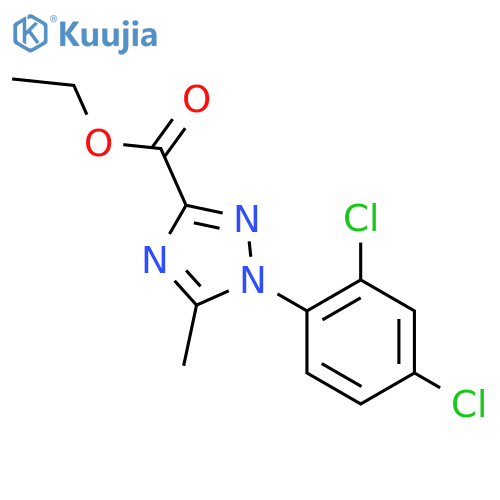 1H-1,2,4-Triazole-3-carboxylicacid, 1-(2,4-dichlorophenyl)-5-methyl-, ethyl ester structure