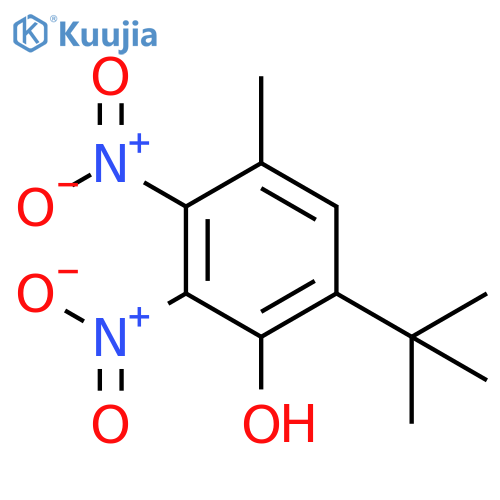 Phenol, 6-(1,1-dimethylethyl)-4-methyl-2,3-dinitro- structure